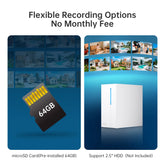 N2834 Lite 4K 8CH Color Night Vision PoE Camera System with 64GB microSD Card